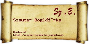 Szauter Boglárka névjegykártya